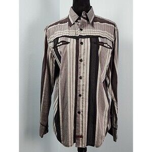 Fender Custom Rock & Roll Religion Guitar Button Shirt Skull Punk Size Medium